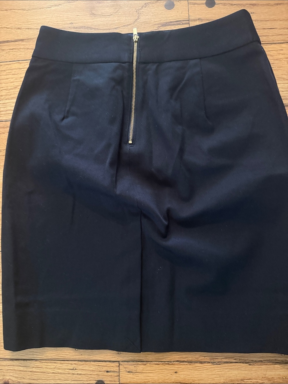 Banana Republic Black Pencil Skirt with Gold Zipper Accents - Picture 2 of 3
